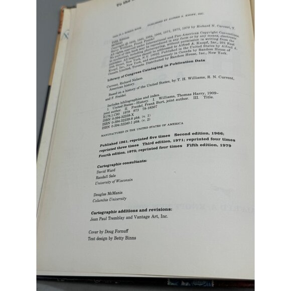 American History a survey hardcover book by Richard Current knopf English READ - Picture 7 of 8